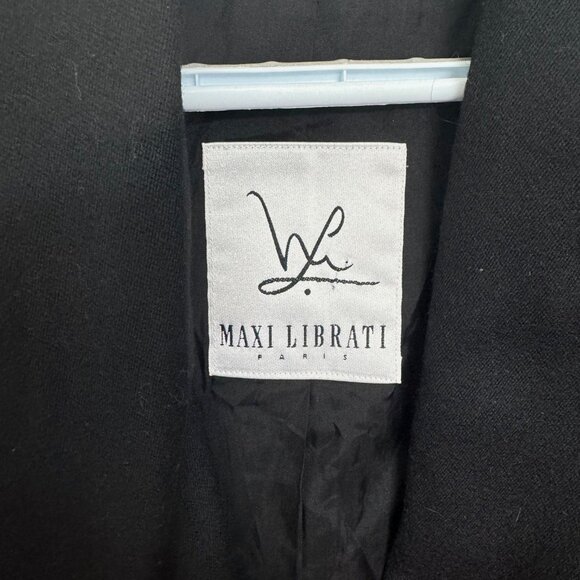 Vintage Maxi Librati Paris Blazer Black with Red Women's 42 US size 10 Wool - Picture 3 of 6